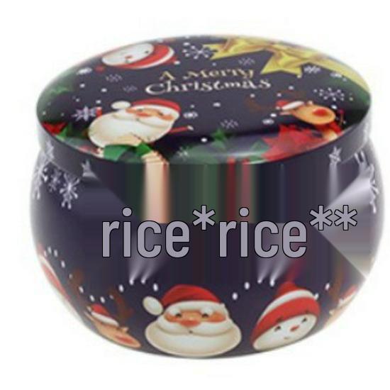 2.2oz Tinplate Christmas Scented Candle Jar - Pear Paste Candy Tin Holiday Gift