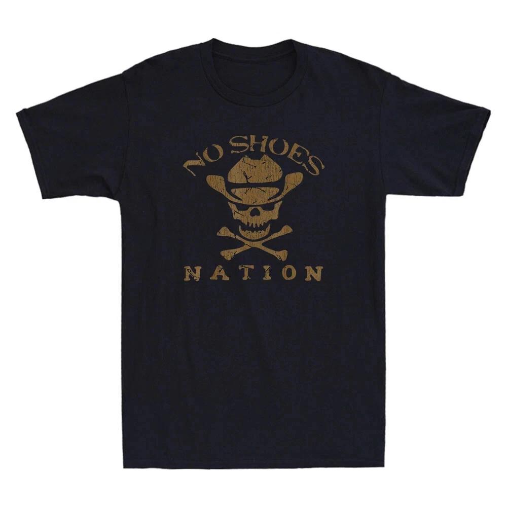 No Shoes No Nation Funny Cowboy Skull Vintage Men s T-Shirt S