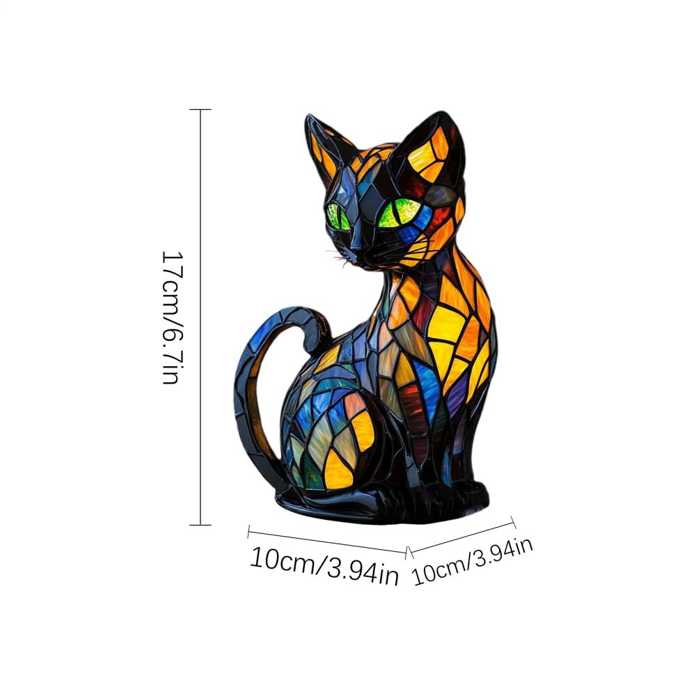 LED Animal Night Light Cat Table Lamp Night Lights For Kids Resin Spooky Home Decorations holiday Party Birthday Holiday Indoor