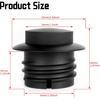 Motorcycle Fuel Tank Pop-Up Gas Cap CNC Flush Pop Up Gas Oil Tank Cap Fit for H-arley Sportster XL Tour Road King Softail Dyna 1992-up (Black)