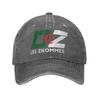 DZ Algeria Supporter Berretto da Baseball Algerino Djazair Denim Distressed Vintage Lavato Africa?Cappello Solare Arabo Unisex per Esterno Cappelli Morbidi
