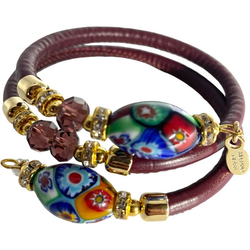 

Venetian Glass Millefiori Luxury Glass Bracelet Italian Crafts / [Item]