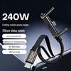 240W Fast Charging Dual Type-C Elbow Data Cable for Gaming