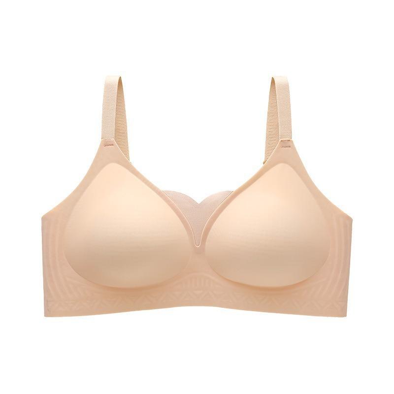 Traceless liquid soft support underwear women's small breasts gather and support, anti-sagging, no steel ring, comfortable emollient jelly bra