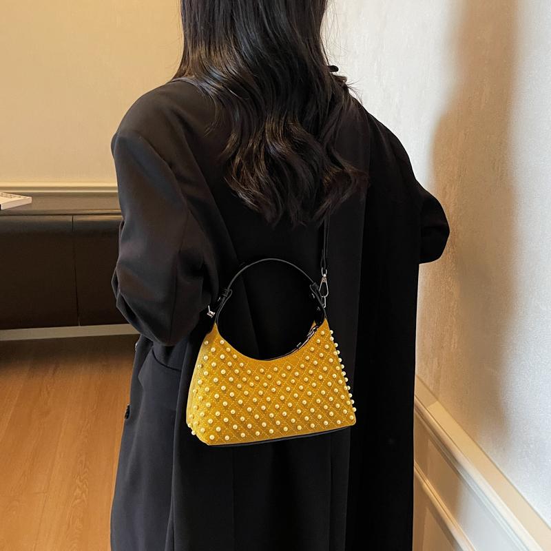 2025 New Rivet Women Bag PU Leather Shoulder Bags Fashion Diamond Inlaid Crossbody Bags For Women Small Shopping Messenger Bag