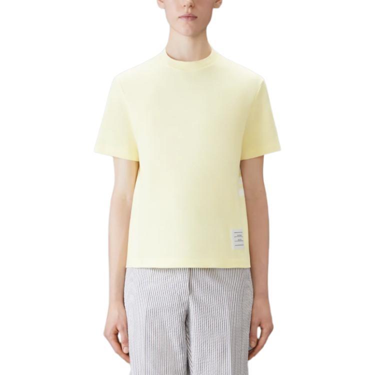 (WMNS) THOM BROWNE Short Sleeve T-Shirt 'Yellow' Women's FJS207A-00050-740