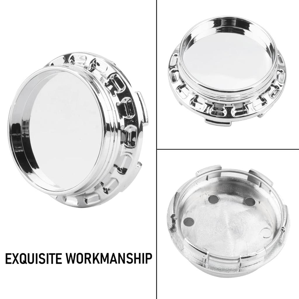 4pcs Outer Diameter 67mm Inner Diameter 62mm Silver ABS Car Wheel Center Hub Cap