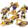 Jinjiang New Transformation Toys Boy Anime Devastator Movie Action Figure Model Car Robot Engineering Vehicle Kids Gift 6 in 1 Poseable Articulated