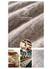 Men's Thickened High Neck Cable Knit Cashmere Sweater - Loose Fit Casual Autumn/Winter Top