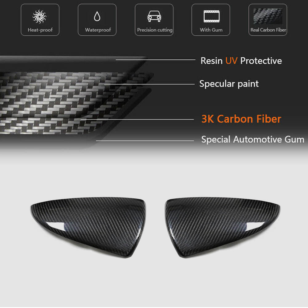 Mirror Caps (for 2020-2025, Dry Carbon) for Lexus IS 2013-