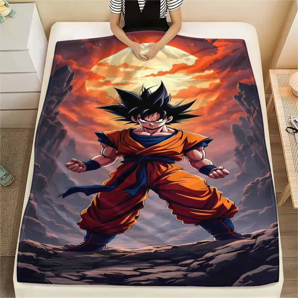 Dragon Ball characters Print Flannel Blanket,High quality Comfortable for All Seasons,Home Decor,Warmth and Comfort,Perfect for Christmas Gifts