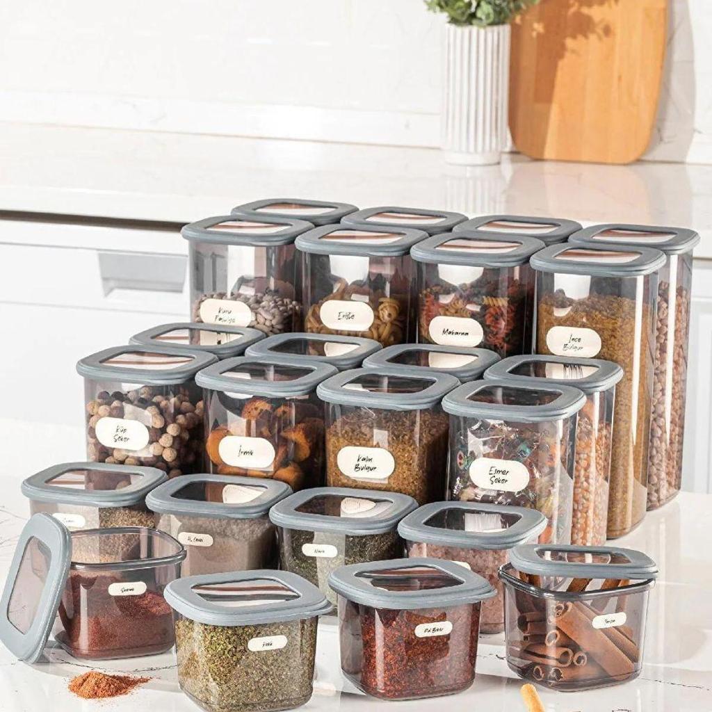 Buy Labeled Square Supply Storage Container Set of 24 8x(0.55 LITER, 1.