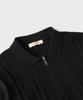 PANICALE Black Half-Zip Polo Knit