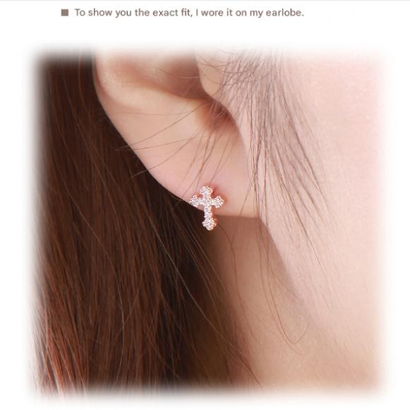 14K Gold Cross Piercing C24Pgp023