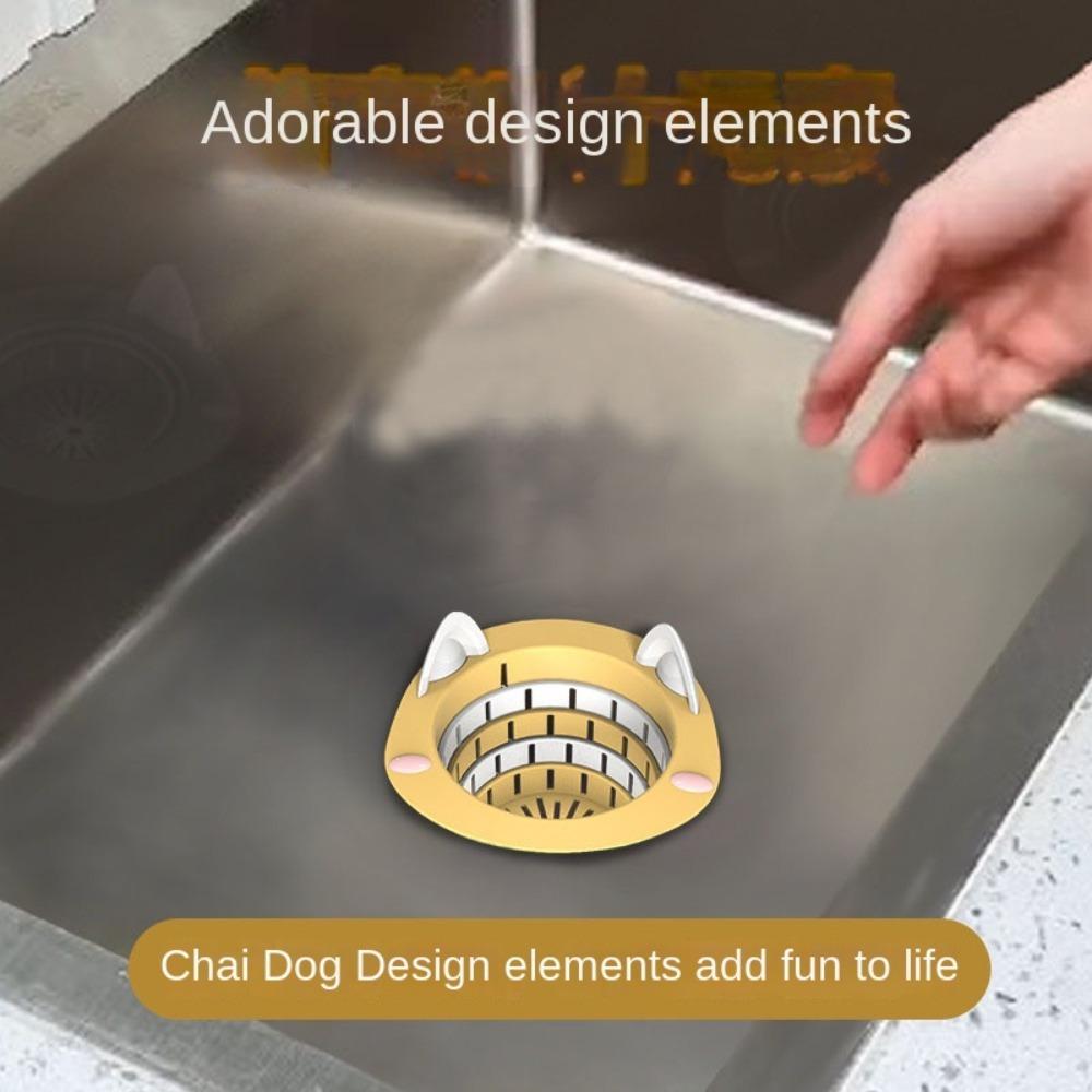 

Желтый сетчатый фильтр Складная раковина Креативный слив в пол Кухня