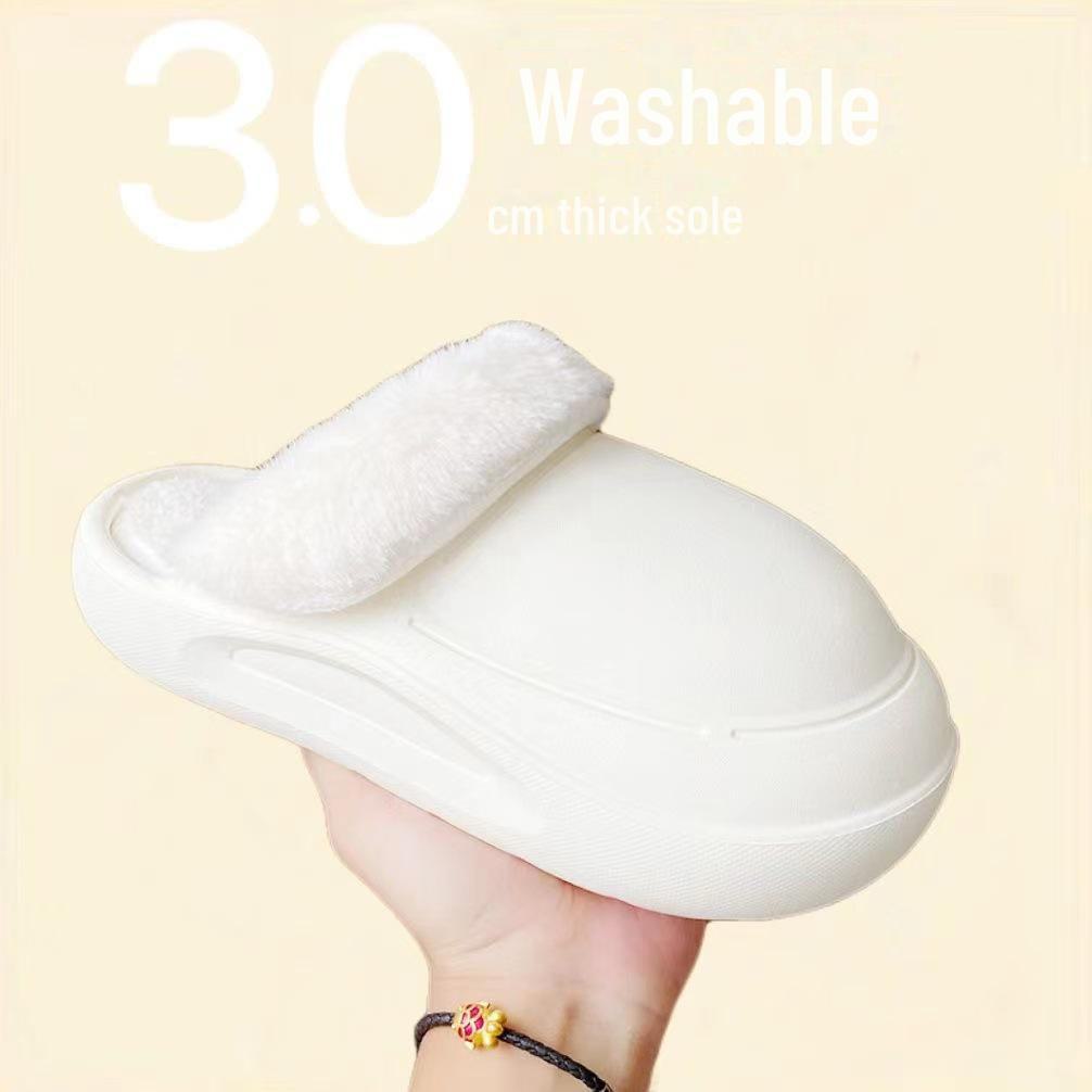 Unisex Winter Cotton Slippers: Detachable, Washable, Non-Slip, Fashionable & Warm - Perfect for Home & Casual Outings.