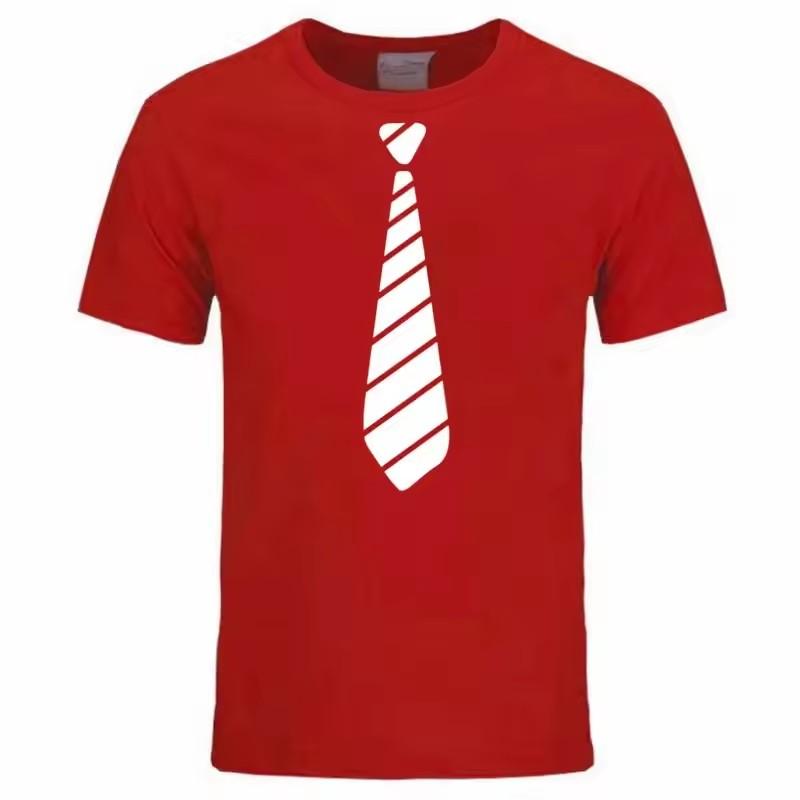 Summer Fun Tie Design Men's T-Shirt Novelty Fashion Hip Hop Short Sleeve Casual Comfortable 3D Printing Handsome Clothing