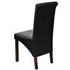 Chaise antique simili cuir brun (lot de 6) 160320