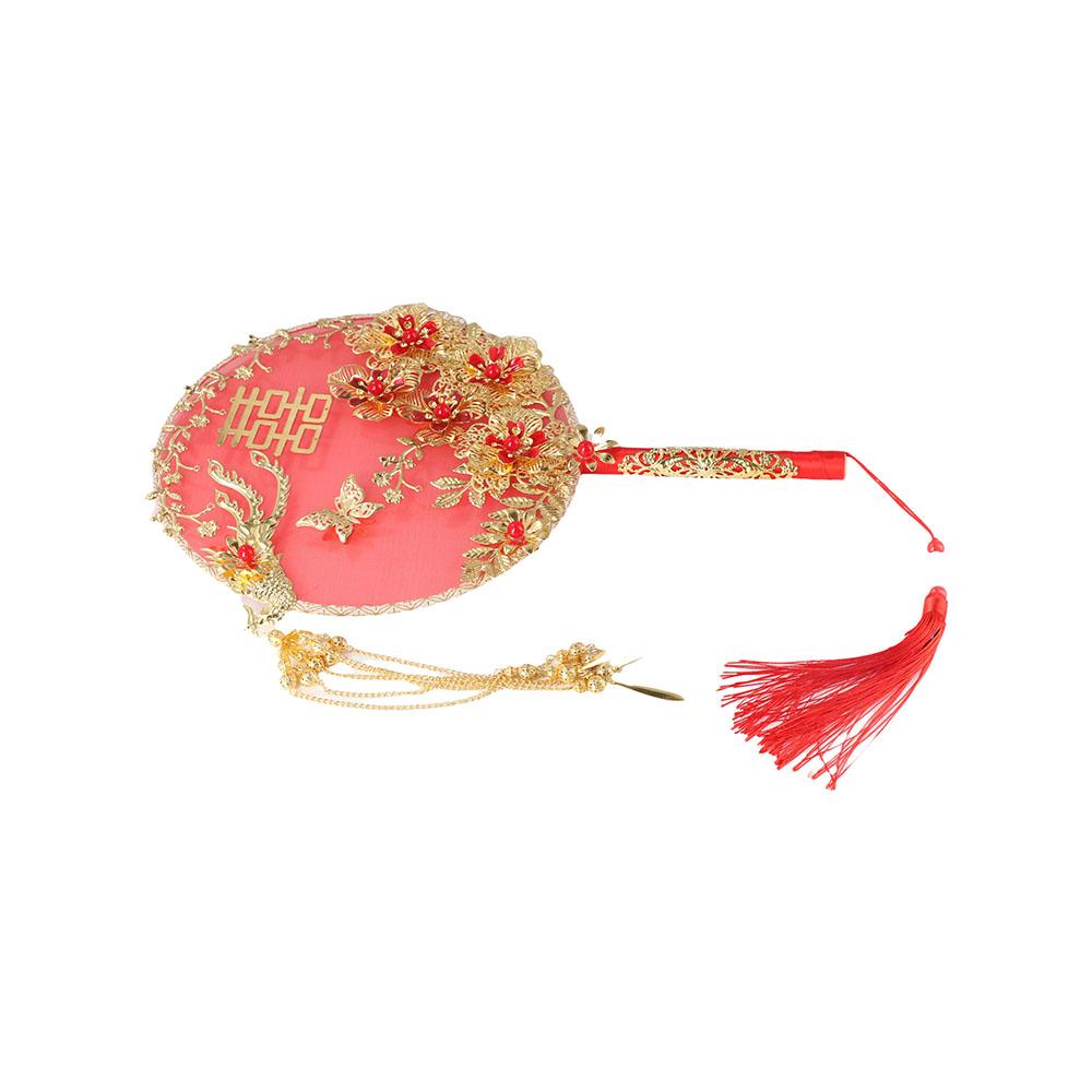Fan Bride Xiuhe Wedding Ceremony Finished Product Manual Ancient Style Hand Holding Fan Xiuhe Clothes Fan Round Fan Tuan Fan