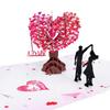 Romantische 3D Herz Baum Grußkarte Papierskulptur Hochzeitsglückskarte Festivaldekoration
