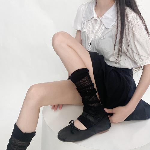 Spring and Summer Thin Socks Women's Ballet Style Calf Pile Pile Foot Socks Japanese Ins All-match Leggings