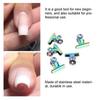 18 stücke Nagel Verlängerung Clip Edelstahl Kneifen Befestigung Klemme Papier Clips Maniküre Werkzeug