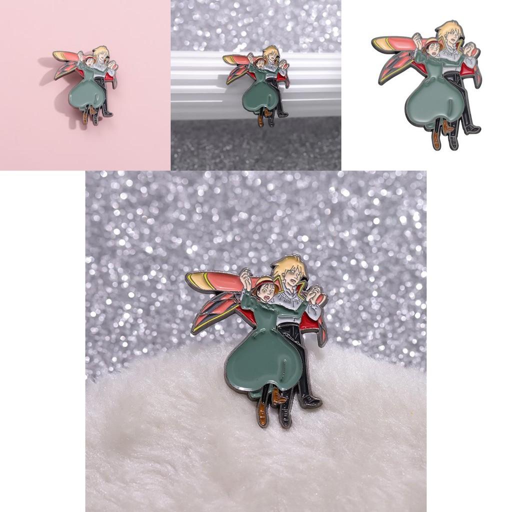 Cartoon Anime Character Metal Badge Decorative Pin For Couples Fashionable Accessories
