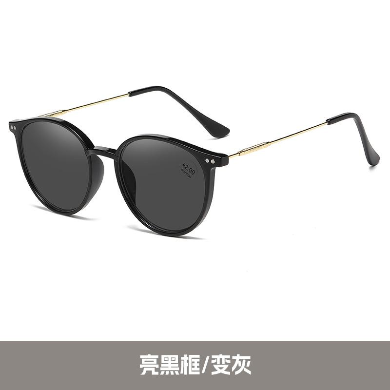 Fashion Anti-Blue Reading Glasses Single Light Photosensitive Color-Changing Reading Glasses High Definition Flat Light Flat color change