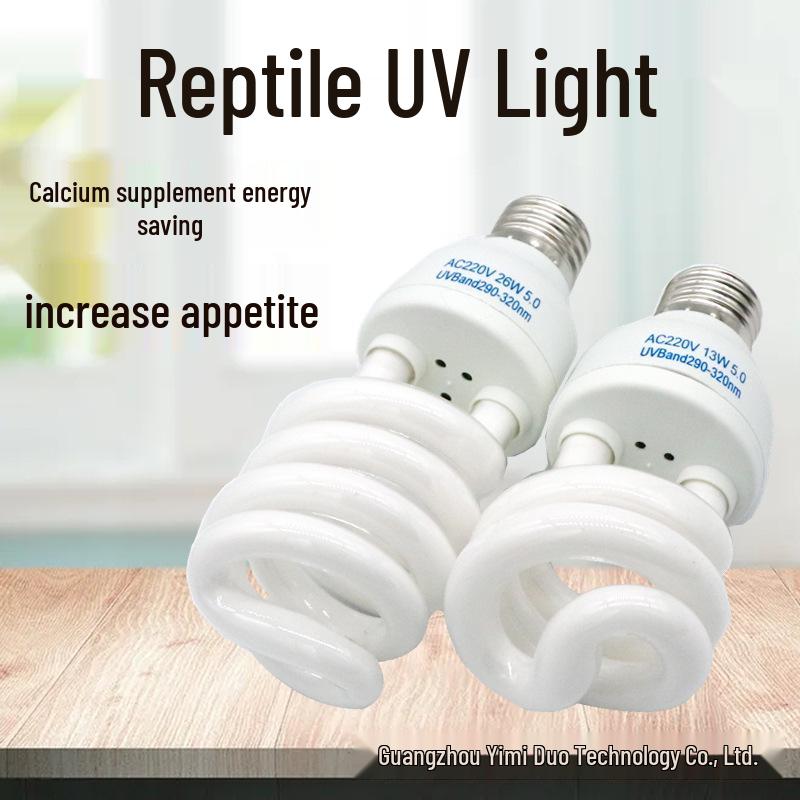 Reptile & Bird UVB Bulb Calcium Lamp for Tortoises, Bearded Dragons, and Lizards