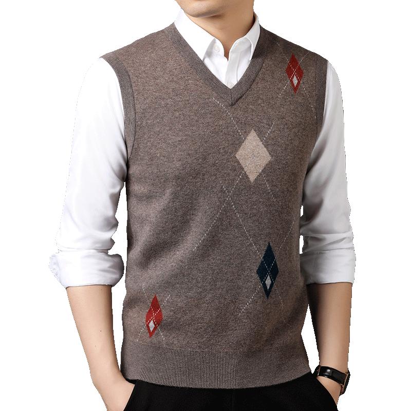 

ROMON Men s V-Neck Pure Wool Sweater Vest 2XL 185/100A