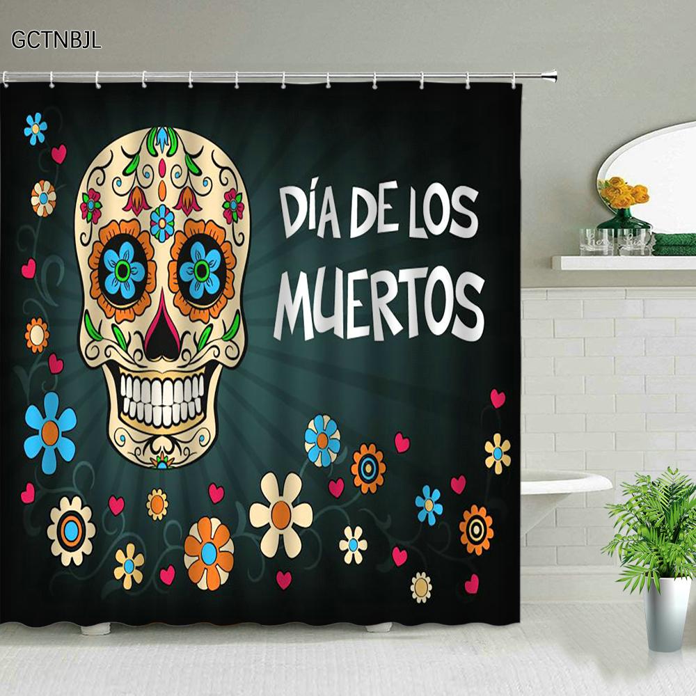 Halloween pumpkin Lantern Shower Curtain Bathroom The Terrible  Forest Wood Ghost House Tombstone Fabric Bathroom Curtain Set