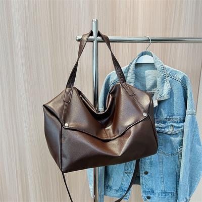 Large Capacity Solid Color Crossbody Shoulder Bag for Women Fashion Casual Shopper Tote Elegant Handbag