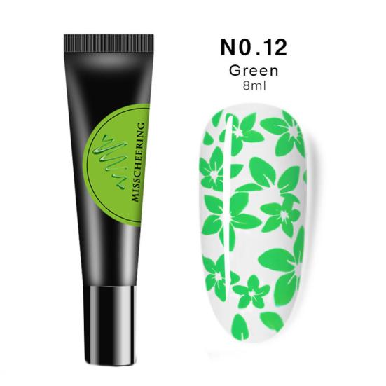 Estampado Impresión Gel Pintado Plantilla Semipermanente Remojable Esmalte de Uñas Nail Art