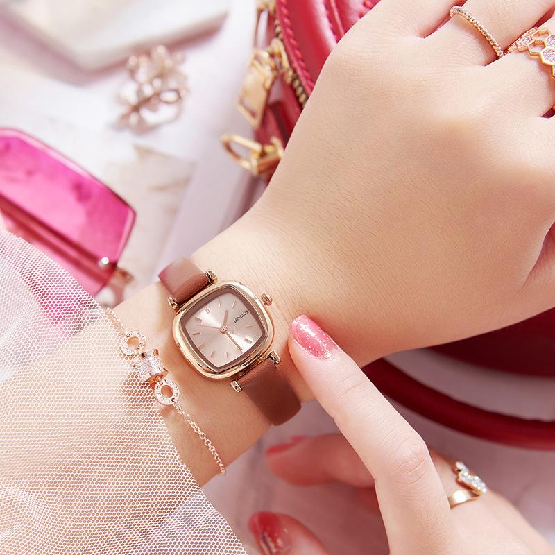 LONGLUX Neue Quadratische Quarzuhr Mode Kompakte Business Wasserdicht Quarz frauen Uhr Einfache Temperament Uhr Weibliche