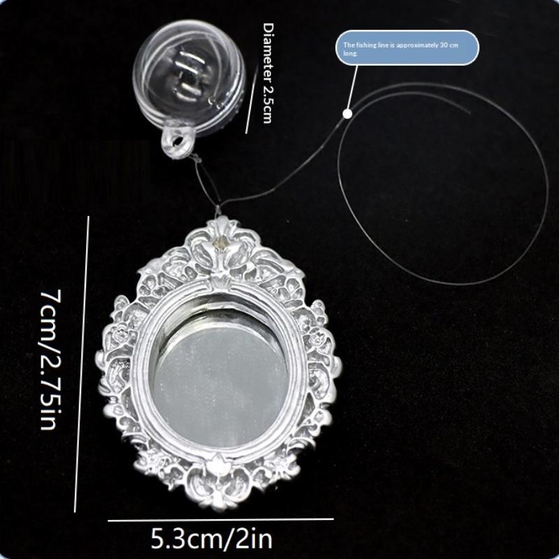 Betta Fish Exercise Mirror with Engraving Ideal for Retro Styled Aquatic Environment