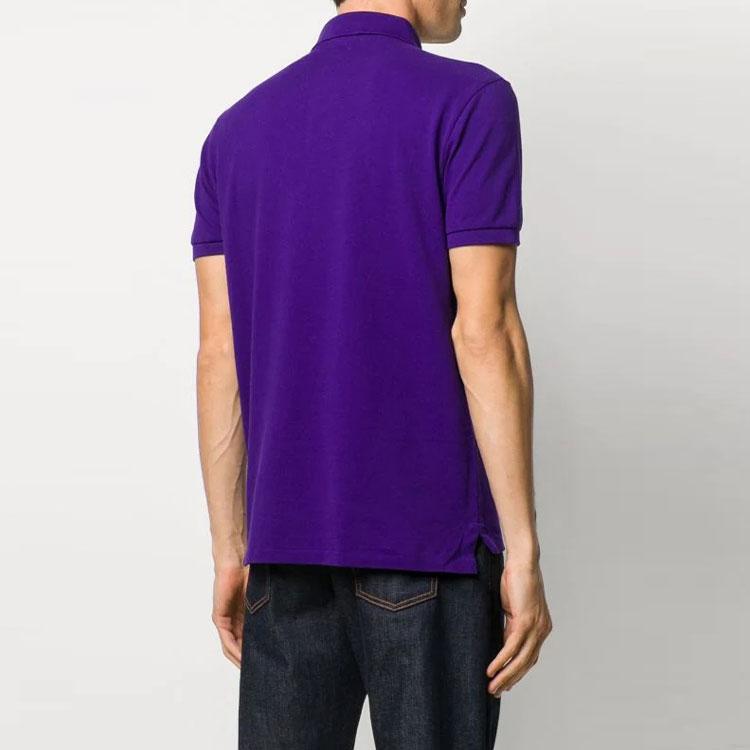 Polo Ralph Lauren Embroidered Letter Short Sleeve Polo Shirt Men Tops Purple 710782592-027