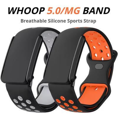WHOOP Sport Breathable Flex Wrist Band Soft-Touch Silicone Waterproof and Sweatproof Adjustable Strap 4.0 5.0 MG Compatible