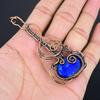 Lapis Lazuli Pendant Handmade Gemstone Jewelry, 999 Copper Wire Wrapped Pendant ,Unique Design Jewelry Pendant