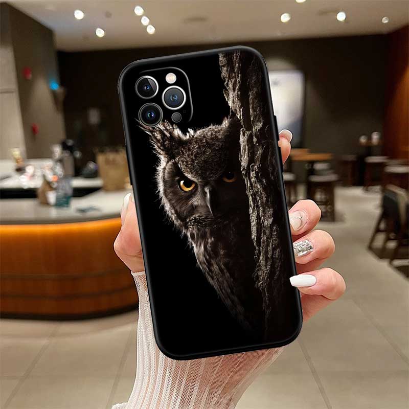 RE16 Cartoon Art Owl New High-End Shell Phone Case for Xiaomi Poco C40 C50 C51 C55 C65 C71 C75 F3 F5 F6 F7 M2 M3 Pro Ultra