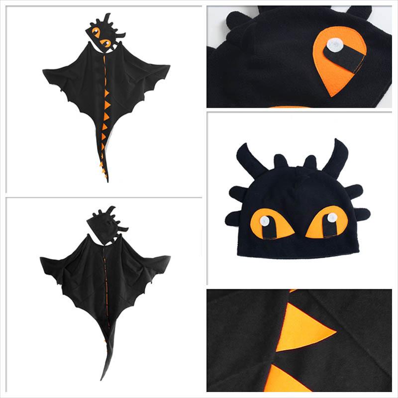 Toothless Dragon Dinosaur Cosplay Costume Set Cloak With Mask For Unisex Halloween Party Fancy Dress Dinosaur Role Play Prop
