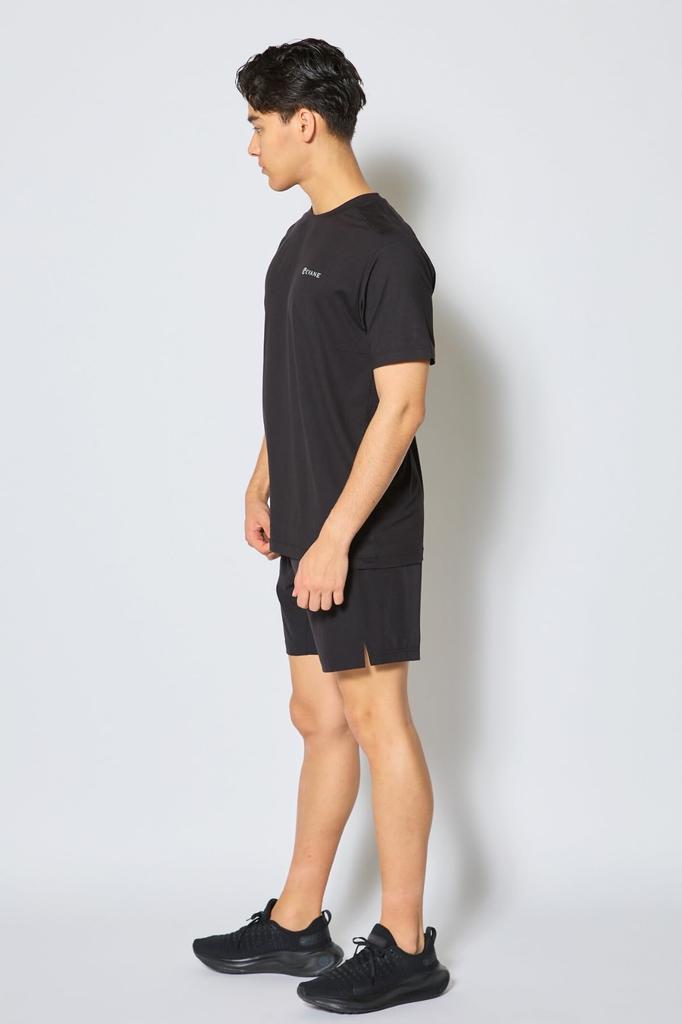 EVANE Stretch Training 4-Way Set-In T-Shirt (L, Black)