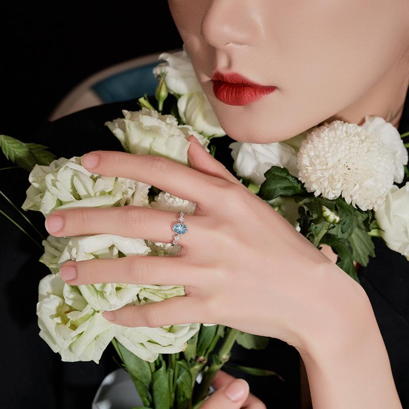 2025 Fashion Jewelry Ring Inlaid with Zircon Accessories Gift Simple Opening Ring Women's Ring