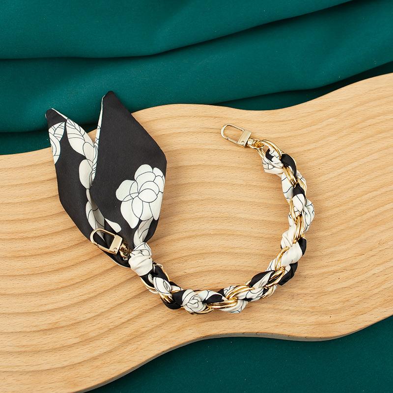 

Женский шелковый шарф для девочек, креативный, ручной работы, шикарный ремешок на запястье, фиксированный, несколько стилей для мобильного телефона, подарочные аксессуары 32cm