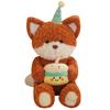 Plush Animal Toy Birthday Fox And Bear With Soft Short Plush For Kids Gift