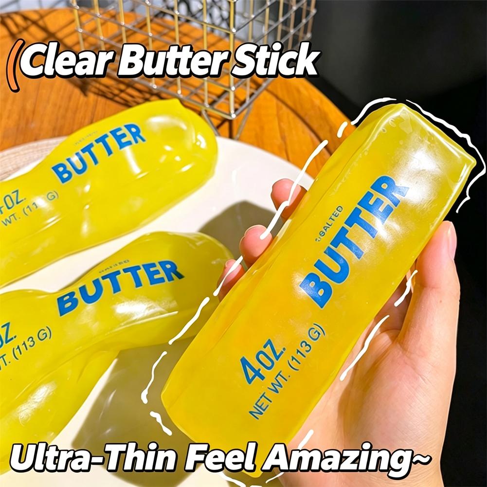 Moldable Butter Stick Squishy Toy Vaseline Filled Stress Relief Butter Cheese Bar Squeeze Fidget Toy Decompression Vent Toy