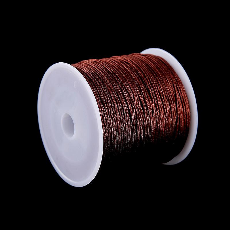 Rot Nein. 72 Baumwollgarn: 30m Handgeflochtenes Seil, 0,8mm für Armbänder, Halsketten, Perlenarbeiten, DIY-Zubehör