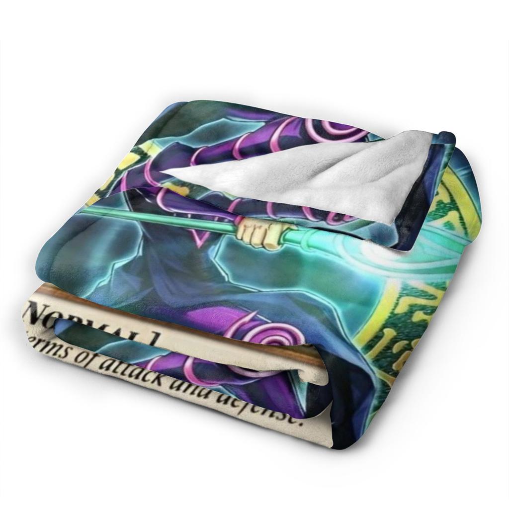 Anime Yu Gi Oh Card Blanket Cover Fleece Warm Throw Blanket for Airplane Travel Bedroom Quilt