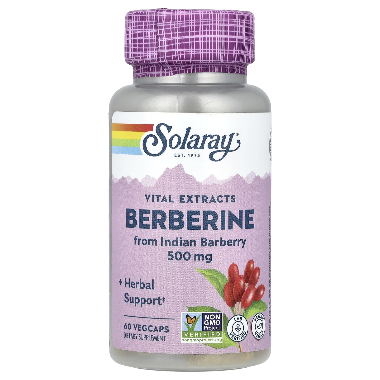 

Berberine, 500Mg, 60 Veggie Capsules