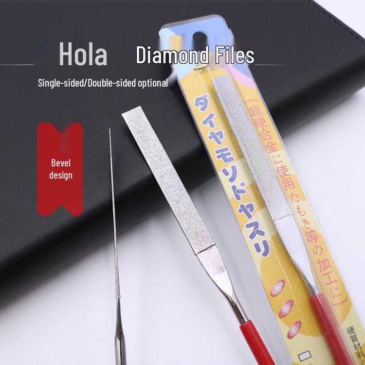 Durable Thin Flat Diamond File with Nickel Plating 3x140 Single-sided Ultra-thin