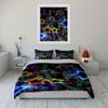 Colorful Neon Star Pattern. Bedding Sets Duvet Cover Sets Duvet Covers Pillowcases(1 * Duvet Cover 2 * Pillowcases Without Duvet Insert)